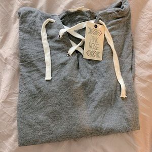 Womens long sleeve shirt with hoodie